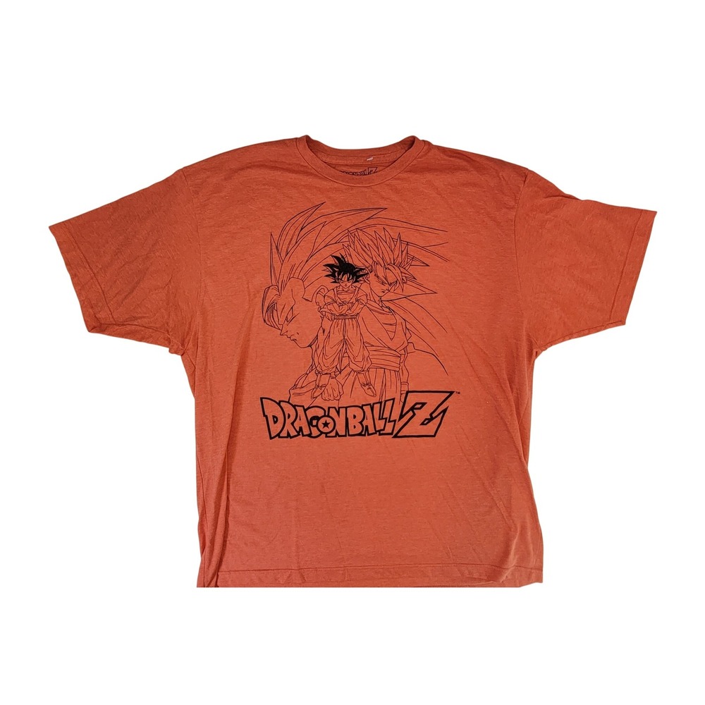 Ripple Junction Dragon Ball Z Goku Anime T Shirt Men's 2XL Orange‎ Graphic Tee